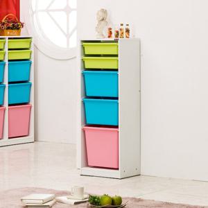 포메리트 컬러 바구니수납장 1열 5단