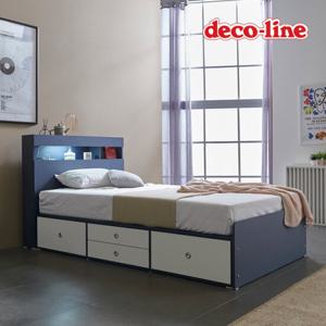 데코라인 코넬 피카 LED 수납 침대 프레임 SS DKN064C (착불)