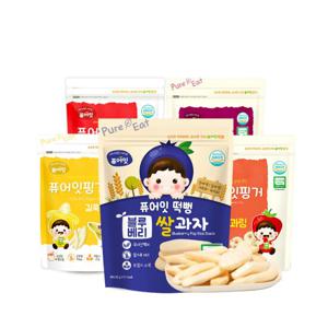 퓨어잇 아이 쌀과자 8봉 세트 떡뻥 스틱 유아 간식