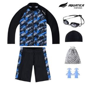아쿠아티카 아동 래쉬가드 집업 AQA373 선수용수경5종세트