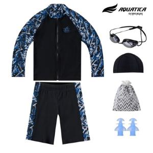 아쿠아티카 아동 래쉬가드 집업 AQA375 선수용수경5종세트