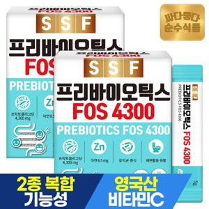 순수식품 프리바이오틱스 FOS4300 30포x2박스 총60포 2개월분 프락토올리고당 유산균