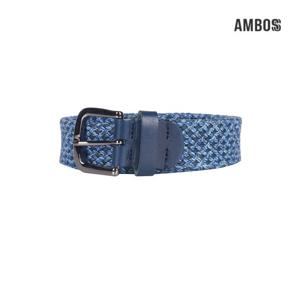 엠보스 블루 레더우븐 콤비위빙 벨트 AMABT0006