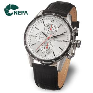 [네파] NEPA 남성 정장 가죽 손목시계 N3039-SILVER