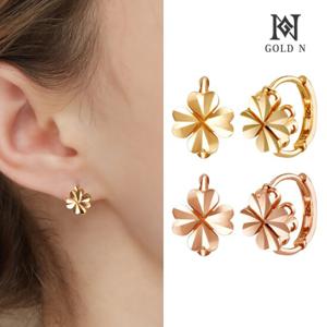 [화이트데이 특가]골드앤 18K 럭키클로버 귀걸이