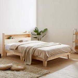 파로마 솔트 로그 LED조명 원목 침대 Q 독립매트리스 mjd013