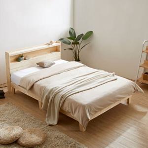 파로마 솔트 로그 LED조명 원목 침대 Q 양면매트리스 mjd012