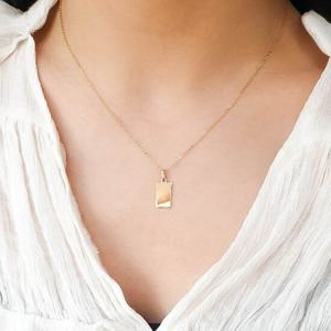 오팔하우스 14k 골드바 목걸이 13mm