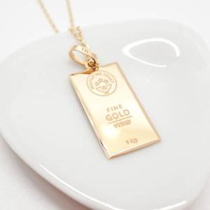 오팔하우스 14k 골드바 목걸이 20mm