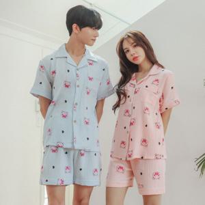 꿀꿀이 요루면 투피스 커플추천 반팔 여름파자마 잠옷 상하세트