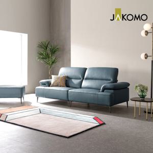 [자코모] 바네사 3인 천연면피 소가죽 소파+스툴