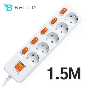 현대 메인 개별 멀티탭 5구 1.5M 과부하차단
