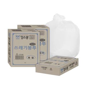 킹스봉 뽑아쓰는 배접 재활용 쓰레기 봉투 - 소 100매 (40L)