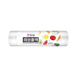 킹스봉 대용량 일회용 비닐 봉투 위생롤백 40x50cm (500매입)