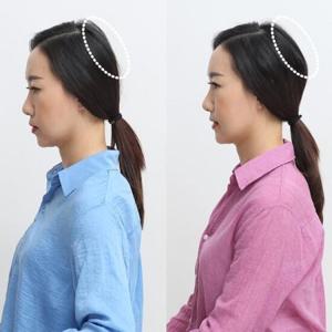 여자 인모 볼륩업 볼륨유지 헤어뽕 가발 중 5cm
