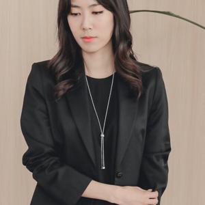 바이데이지 0Bn0369 큐빅 체인 길이조절 Y자 롱목걸이