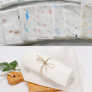 [무루]기획 순면 손수건세트(캐릭터소프트20장+밀크엠보20장)