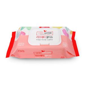 러브레터물티슈(70매 캡형) 아기물티슈 도톰한 두꺼운 엠보싱 대용량