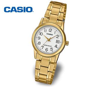 [정품] CASIO 카시오 여성 금장 정장 메탈시계 LTP-V002G-7B2