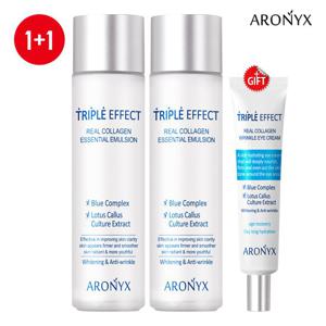 [아로닉스]트리플 이펙트 리얼 콜라겐 에센셜 에멀전 150mlx2+아이크림 증정