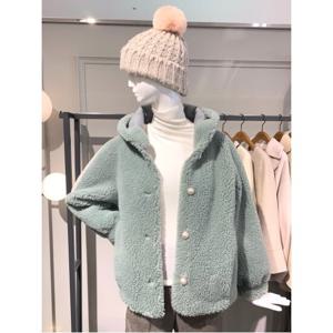 [르니앤맥코이] 레터링 후드 뽀글이 무스탕 (MH12MJ302H)