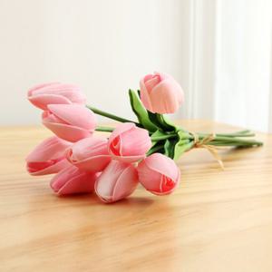 청년리빙 향기나는 튤립 조화 꽃다발 9송이 세트
