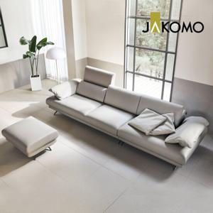 폰토 4인 기능성 비텔로 통가죽 소가죽 소파+스툴(전체가죽)