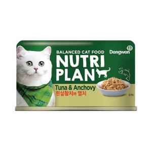뉴트리플랜 흰살참치&멸치 캔 160g