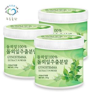 푸른들판 20배 돌외잎 추출 추출물 100% 분말 가루 170gx3통