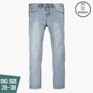 리드벅 남자 연청 워싱 크랙 일자청바지 빅사이즈 28~38