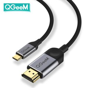 QGeeM 큐짐 USB C TO HDMI케이블 4K30Hz 1.8M 미러링 맥북 노트북 USB C 타입