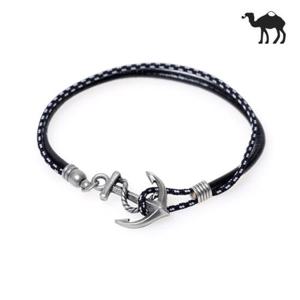 [Jbans]모던블랙 더블라인 앵커 커플팔찌 (C1702-AC370_BK)