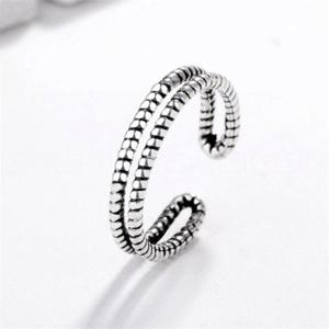 [엘스쥬쥬]RA09 Silver 두줄 꼬임 꽈배기 빈티지 앤틱 은반지
