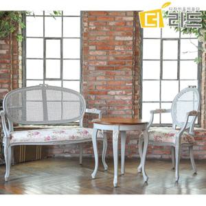 루시퍼 라이트그레이 3인 원목 러브테이블 세트