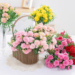 카네이션 감사 선물 고급 조화 장식 40cm (8컬러) 조화 꽃 인테리어 소품