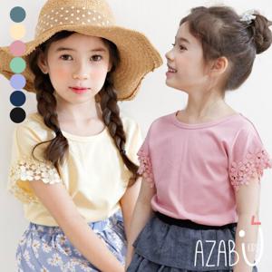 [아자브키즈] 탄포포 뒤 크로스 티 여름 아동 여아 주니어 반팔