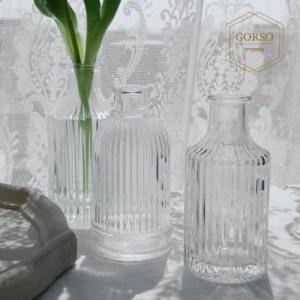 고르소 유리 화병 꽃병 시약병 유리병 줄무늬150ml-1