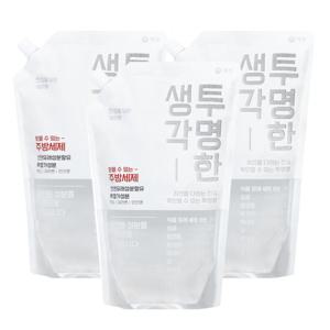 트리오 투명한생각 주방세제 리필 1000ml X3개