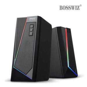 보스위즈 OCS-S20 RGB 2채널 USB 스피커 6W LED 노트북 PC 게이