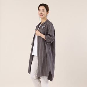 애비뉴투지 엄마옷 인견 아이스 줄무늬 롱 셔츠 재킷 J05007