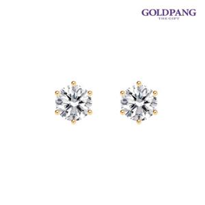 골드팡 14k 더블엑셀런트 큐빅 귀걸이 5mm