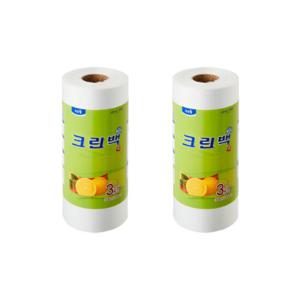 크린랩롤백 위생 비닐롤백 업소용 대 3kg(30x45) 2개