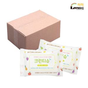 리빙싹싹 물에잘풀리는 비데물티슈 20매 100개 키즈용