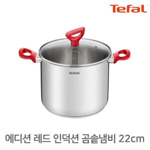 테팔 곰솥 냄비 22cm / 에디션레드 인덕션 스텐 찌개 신혼 자취