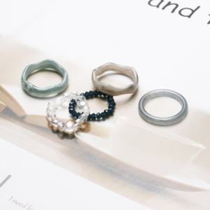 스와니 레이어링 썸머타임 반지 세트(A499000R/Accessorie)