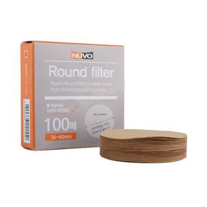 누보 라운드 커피필터 무표백 60mm NV 60RF브라운