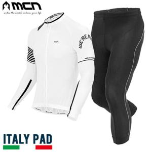 MCN 자전거의류세트 라이더화이트 긴팔져지 7부바지
