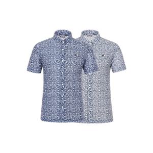 [블랙앤화이트] 9701GABA_21S/S 기하학패턴 요루조직 메쉬 반팔