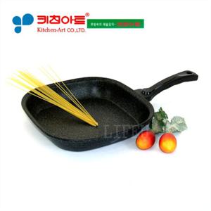 키친아트 아르떼(양면골드마블)은나노사각팬27CM