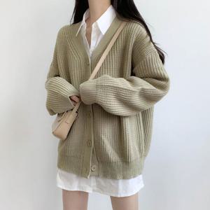 박남매 / 래이튼 벌룬 브이넥 하찌 가디건 P000BGSL